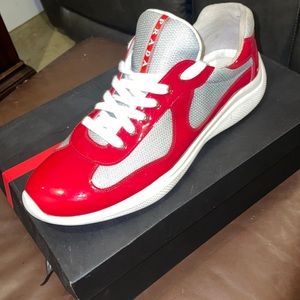 American cup Red Patent Leather Pradas(47) Europe